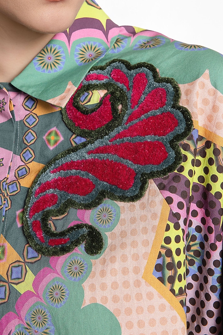 Multi-Colored Cotton Printed Shirt by SIDDHARTHA BANSAL at Pernia's Pop Up Shop