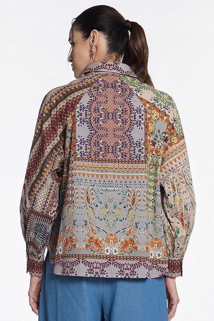 Multi-Colored Cotton Printed Shirt by SIDDHARTHA BANSAL at Pernia's Pop Up Shop