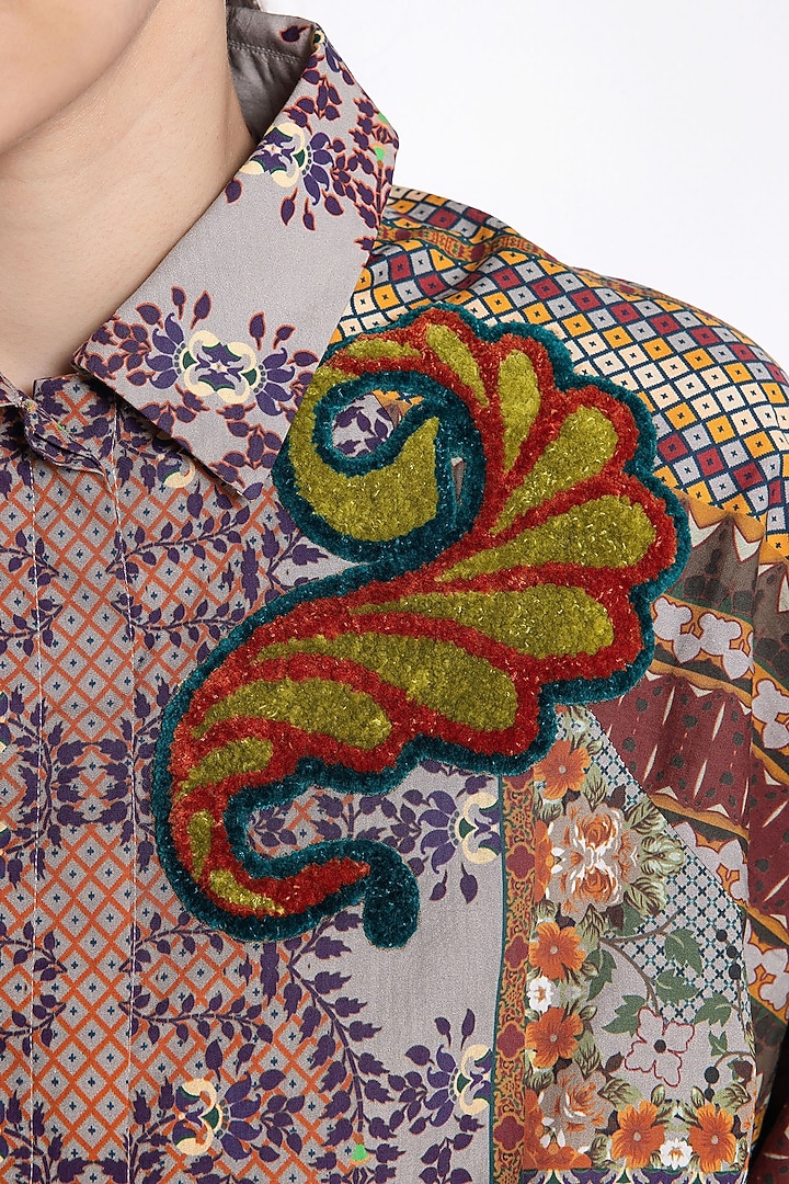 Multi-Colored Cotton Printed Shirt by SIDDHARTHA BANSAL at Pernia's Pop Up Shop
