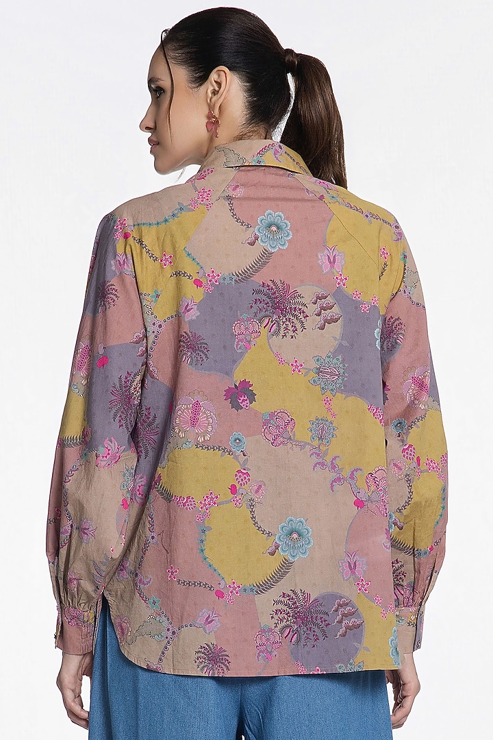 Multi-Colored Cotton Printed Shirt by SIDDHARTHA BANSAL at Pernia's Pop Up Shop