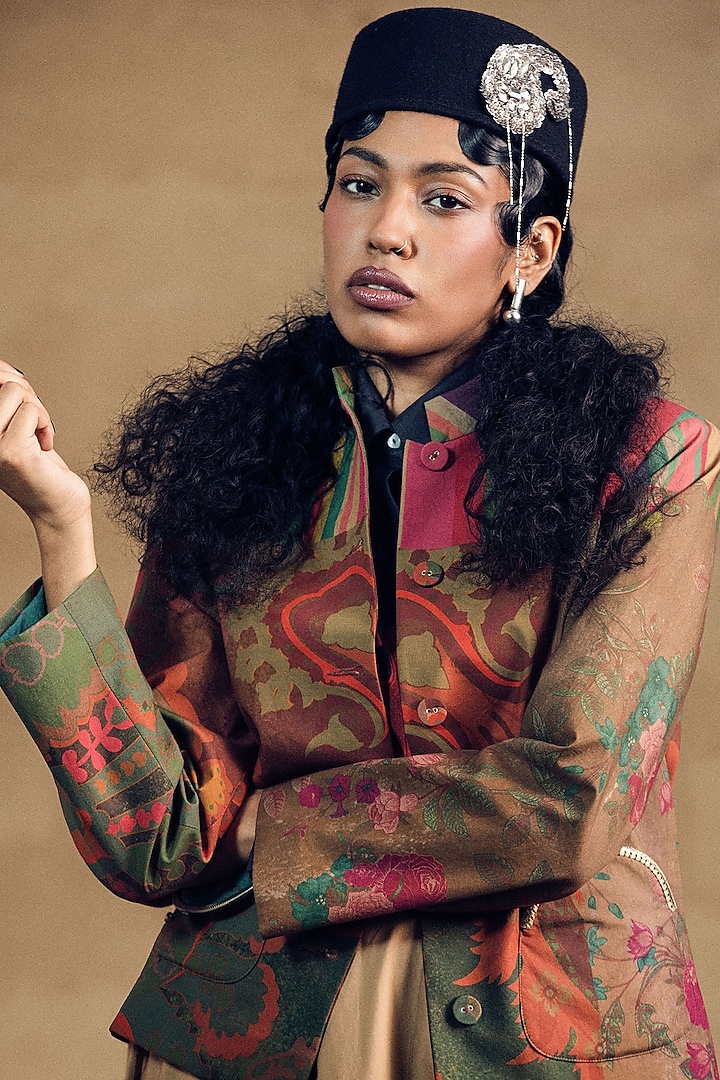 Multi-Colored Poplin Jacket by SIDDHARTHA BANSAL at Pernia's Pop Up Shop
