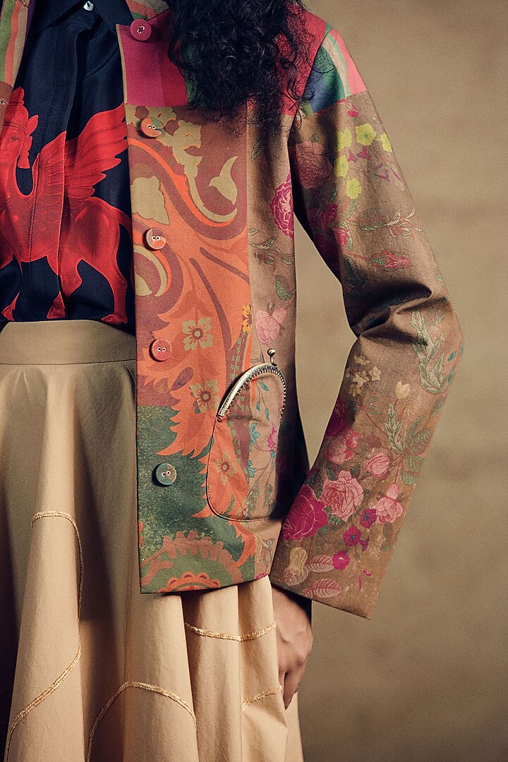 Multi-Colored Poplin Jacket by SIDDHARTHA BANSAL at Pernia's Pop Up Shop