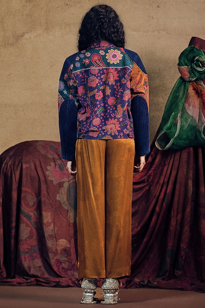 Gold Poplin Pleated Pants by SIDDHARTHA BANSAL at Pernia's Pop Up Shop