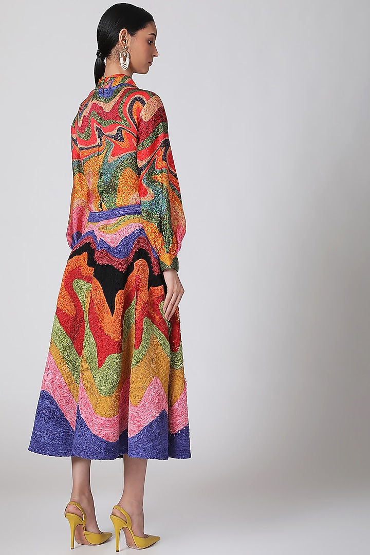 Multi Colored Printed Top With Tie-Up by SIDDHARTHA BANSAL at Pernia's Pop Up Shop