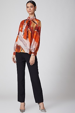 Multi Colored Printed Top by SIDDHARTHA BANSAL