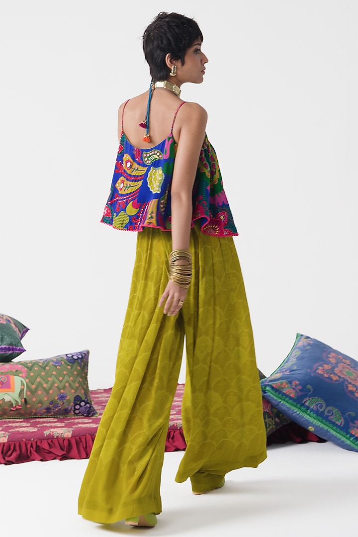 Lime Crepe Printed Co-Ord Set by SIDDHARTHA BANSAL at Pernia's Pop Up Shop