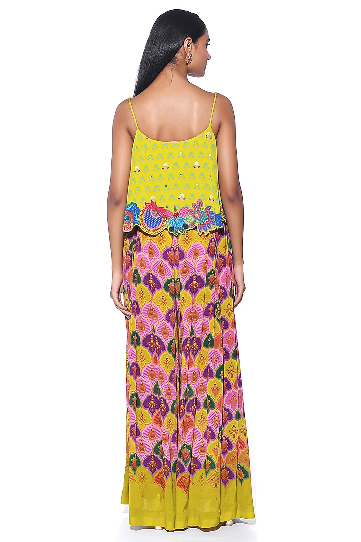 Multi-Colored Crepe Block Printed Co-Ord Set by SIDDHARTHA BANSAL at Pernia's Pop Up Shop