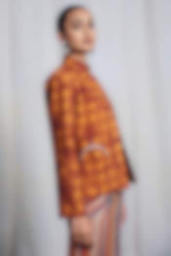 Brown Linen Bandhgala Jacket by SIDDHARTHA BANSAL at Pernia's Pop Up Shop