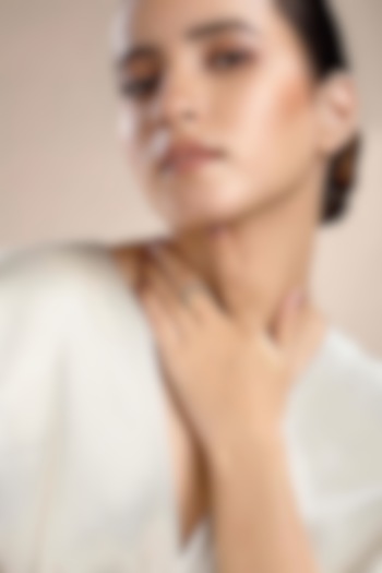 Gold Plated Zircon Ring In Sterling Silver by Sica Jewellery at Pernia's Pop Up Shop