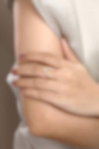 Gold Plated Zircon Ring In Sterling Silver by Sica Jewellery at Pernia's Pop Up Shop