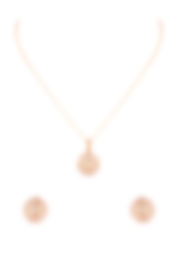 Gold Finish Moissanite Polki Necklace Set In Sterling Silver by Sica Jewellery at Pernia's Pop Up Shop