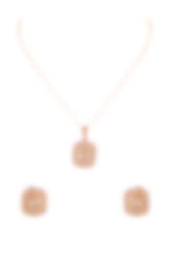 Gold Finish Moissanite Polki Necklace Set In Sterling Silver by Sica Jewellery at Pernia's Pop Up Shop