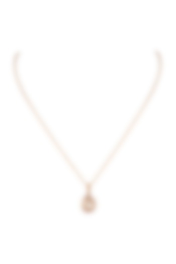 Gold Finish Moissanite Polki Pendant Necklace In Sterling Silver by Sica Jewellery at Pernia's Pop Up Shop