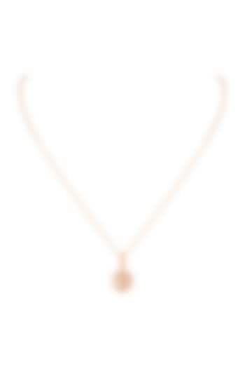 Gold Finish Moissanite Polki Pendant Necklace In Sterling Silver by Sica Jewellery at Pernia's Pop Up Shop
