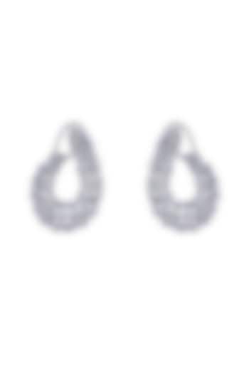 Gold Rhodium Plated Zircon Dangler Earrings In Sterling Silver by Sica Jewellery at Pernia's Pop Up Shop