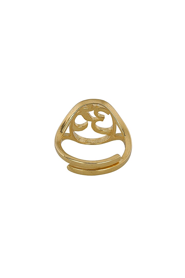 Gold Rhodium Plated Ring In Sterling Silver by Sica Jewellery at Pernia's Pop Up Shop
