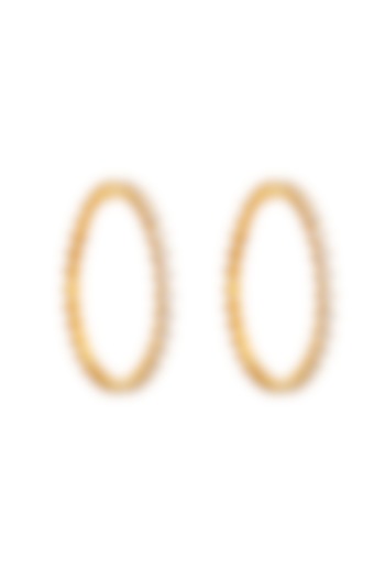 Gold Rhodium Plated Zircon Bangles In Sterling Silver (Set Of 2) by Sica Jewellery at Pernia's Pop Up Shop