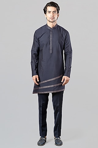 Wine Silk Embroidered Jodhpuri Set by Siddhesh Chauhan