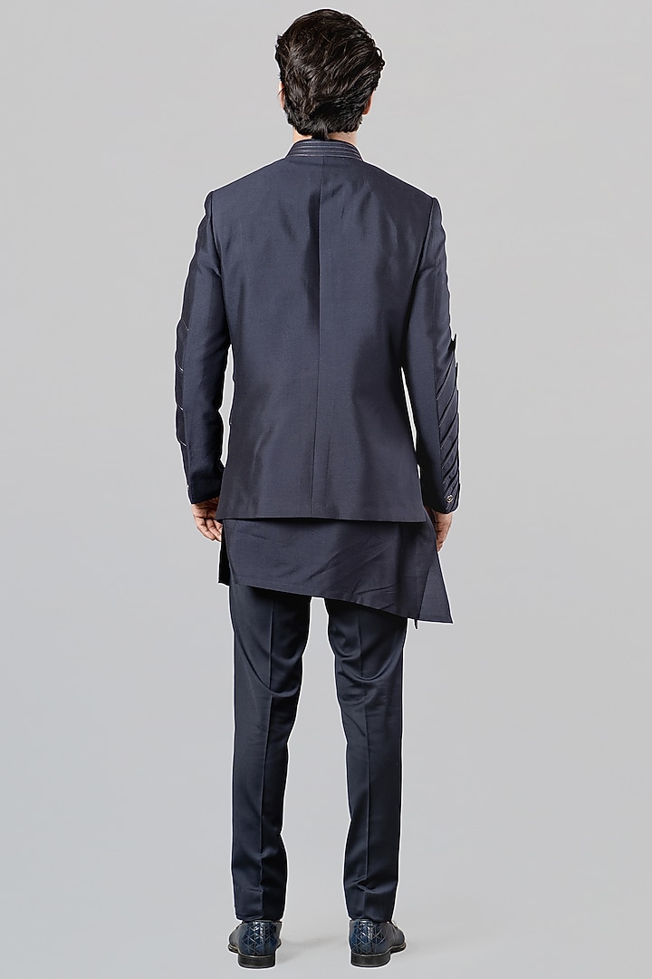 Wine Silk Embroidered Jodhpuri Set by Siddhesh Chauhan at Pernia's Pop Up Shop