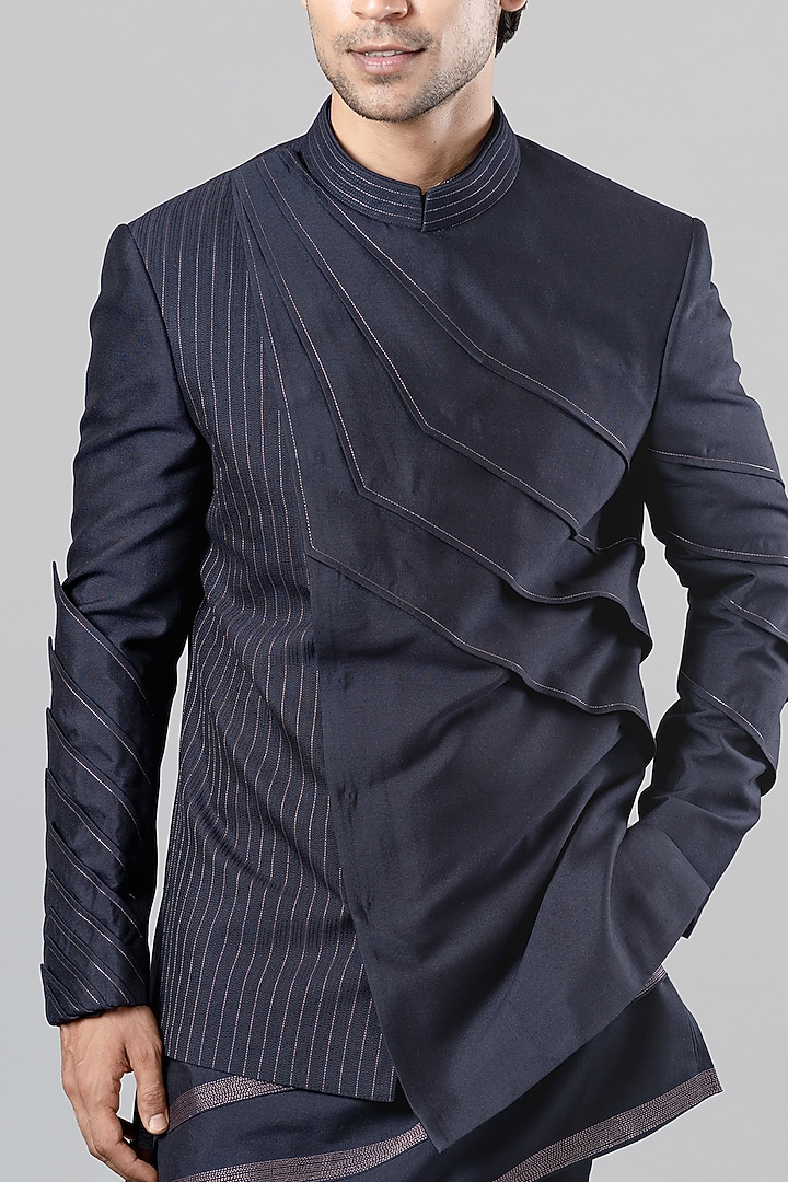 Wine Silk Embroidered Jodhpuri Set by Siddhesh Chauhan at Pernia's Pop Up Shop