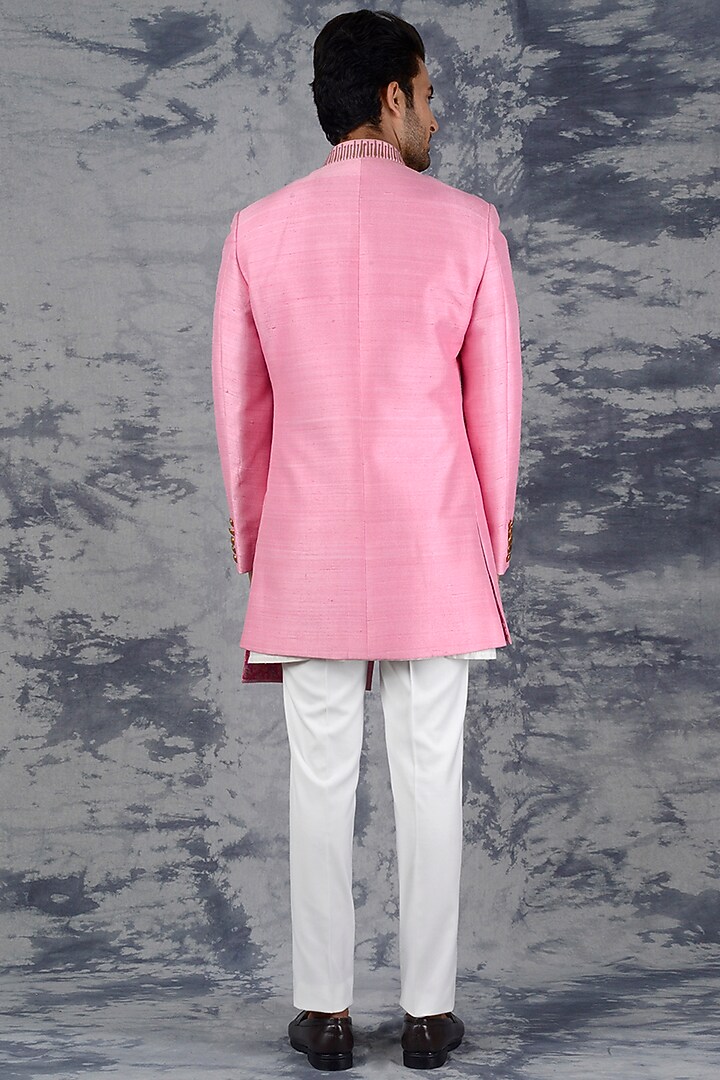 Pink Printed Indo Western Set by Siddhesh Chauhan at Pernia's Pop Up Shop