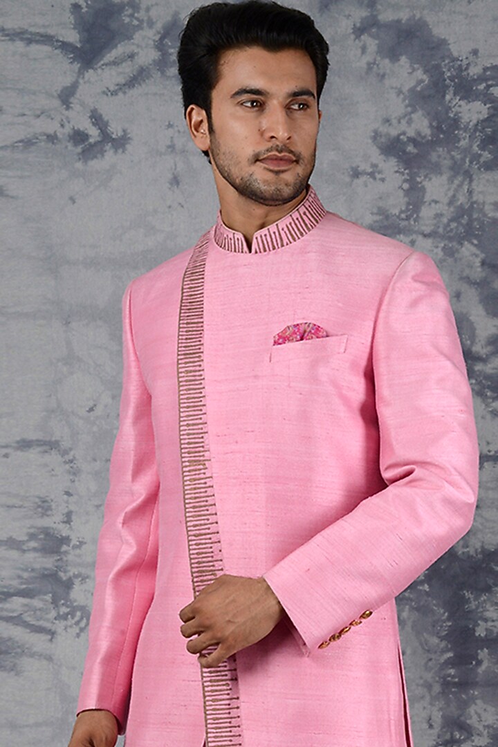 Pink Printed Indo Western Set by Siddhesh Chauhan at Pernia's Pop Up Shop