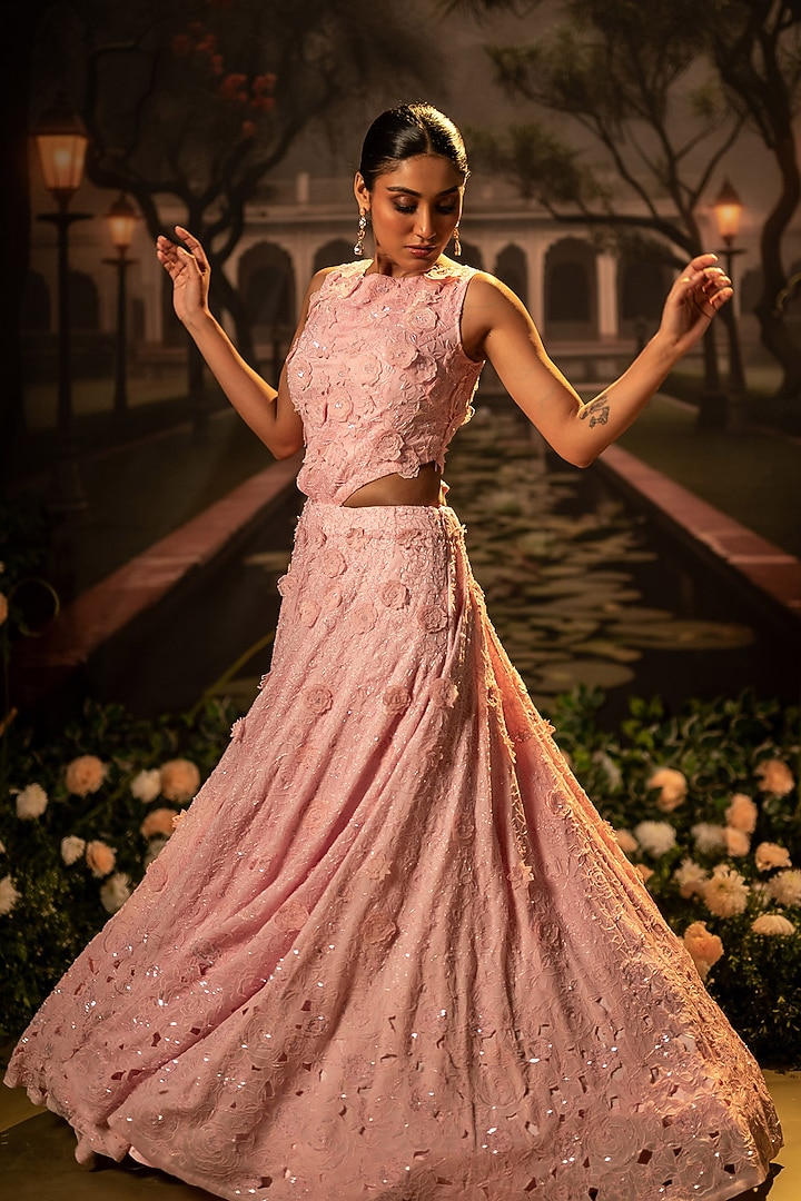 bubblegum pink wedding dress Layers Tulle Ball Gown Wedding Dress Drama Pink Wedding Dress TN333 US10 / As Picture