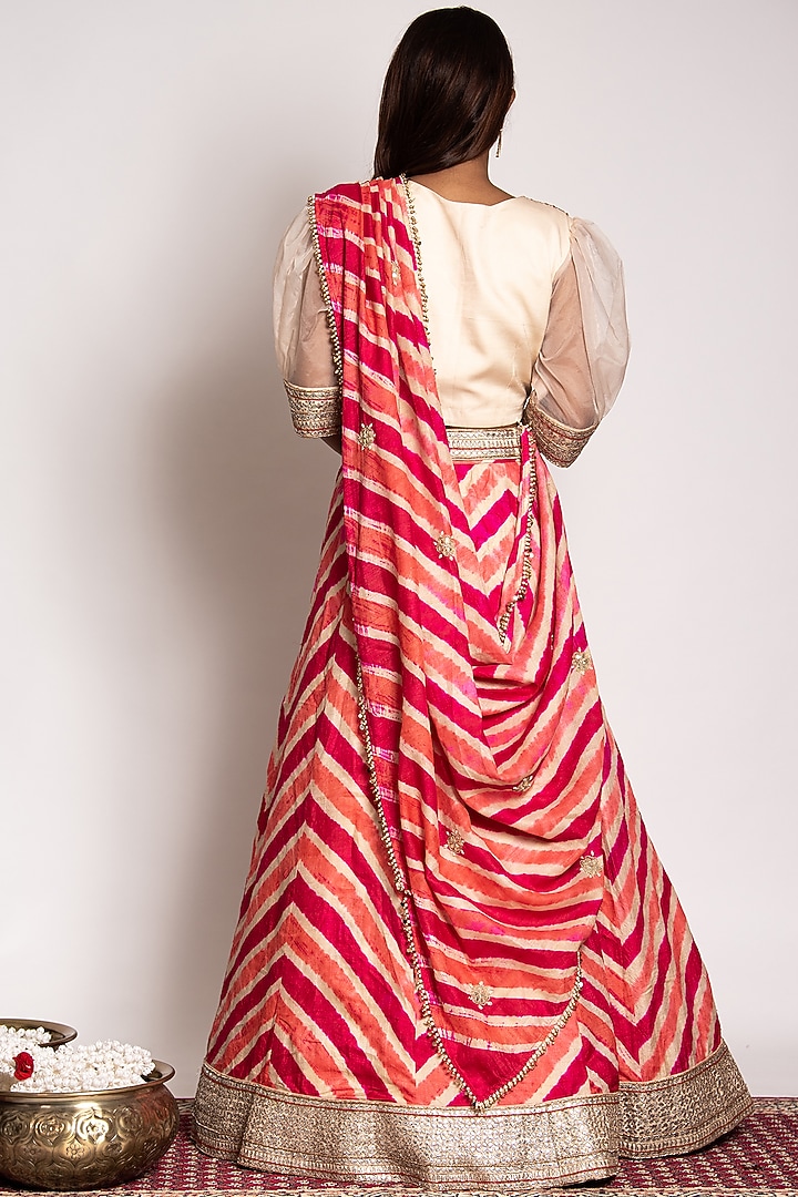 Rust Hand Embellished Wedding Lehenga Set by Siddhartha Daga at Pernia's Pop Up Shop