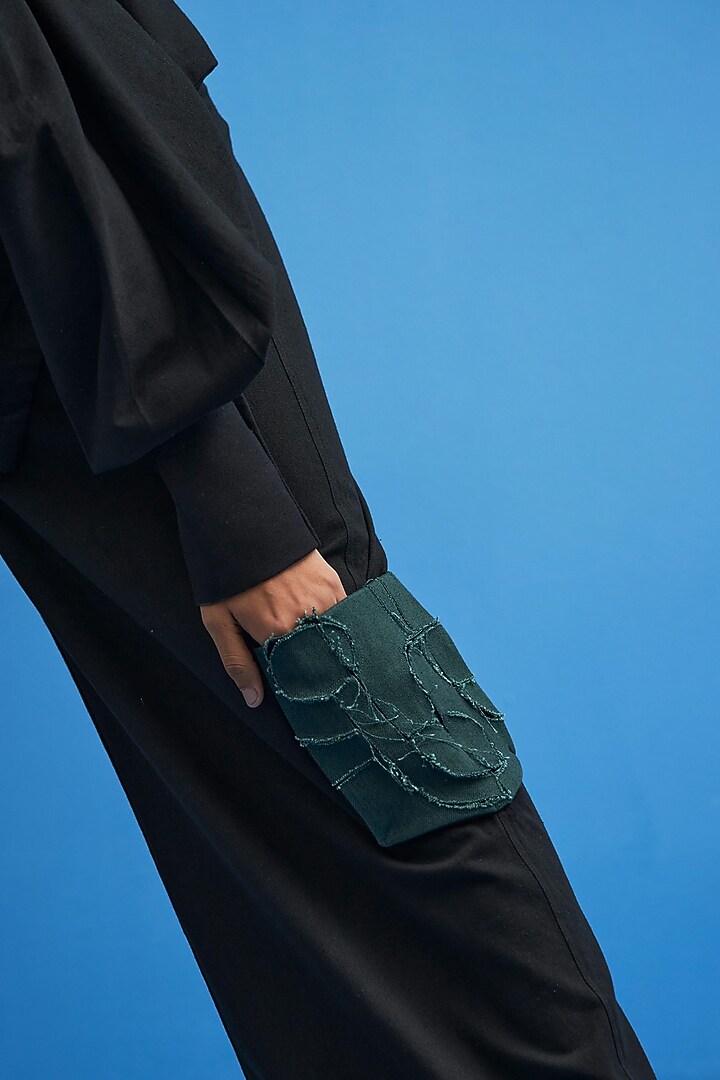Black Cotton Trousers by SIDDHANT AGRAWAL at Pernia's Pop Up Shop