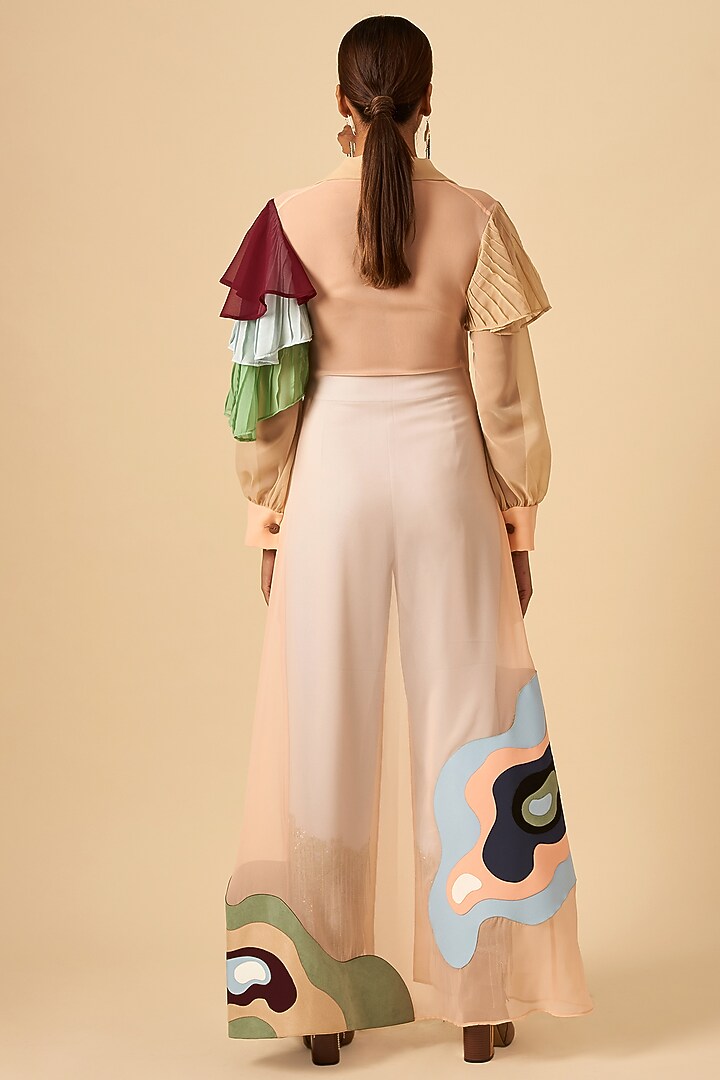 Baby Pink Embroidered Vacation Shirt Dress by SIDDHANT AGRAWAL at Pernia's Pop Up Shop