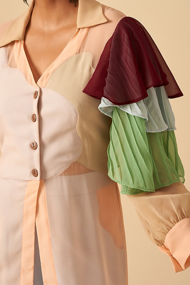 Baby Pink Embroidered Vacation Shirt Dress by SIDDHANT AGRAWAL at Pernia's Pop Up Shop