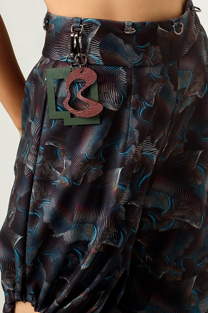 Black & Lilac Printed Trousers by SIDDHANT AGRAWAL at Pernia's Pop Up Shop