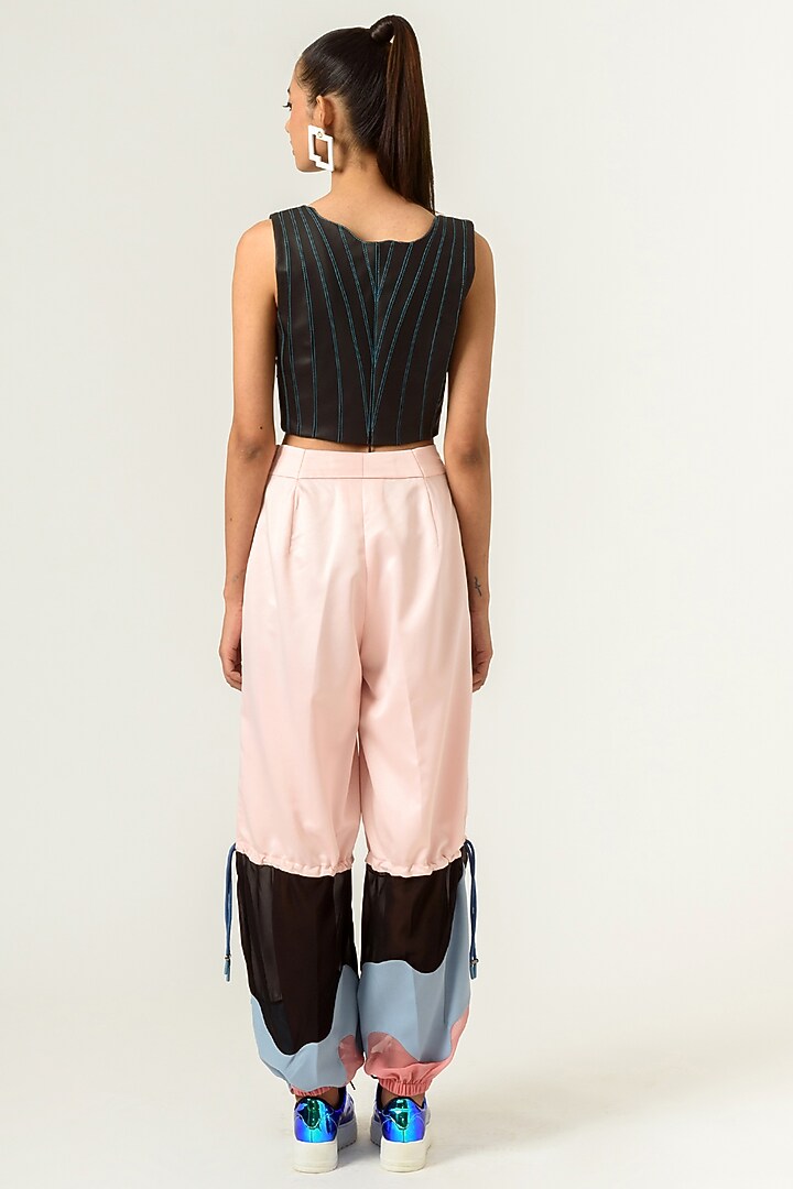 Black Hand Embroidered Bustier by SIDDHANT AGRAWAL at Pernia's Pop Up Shop
