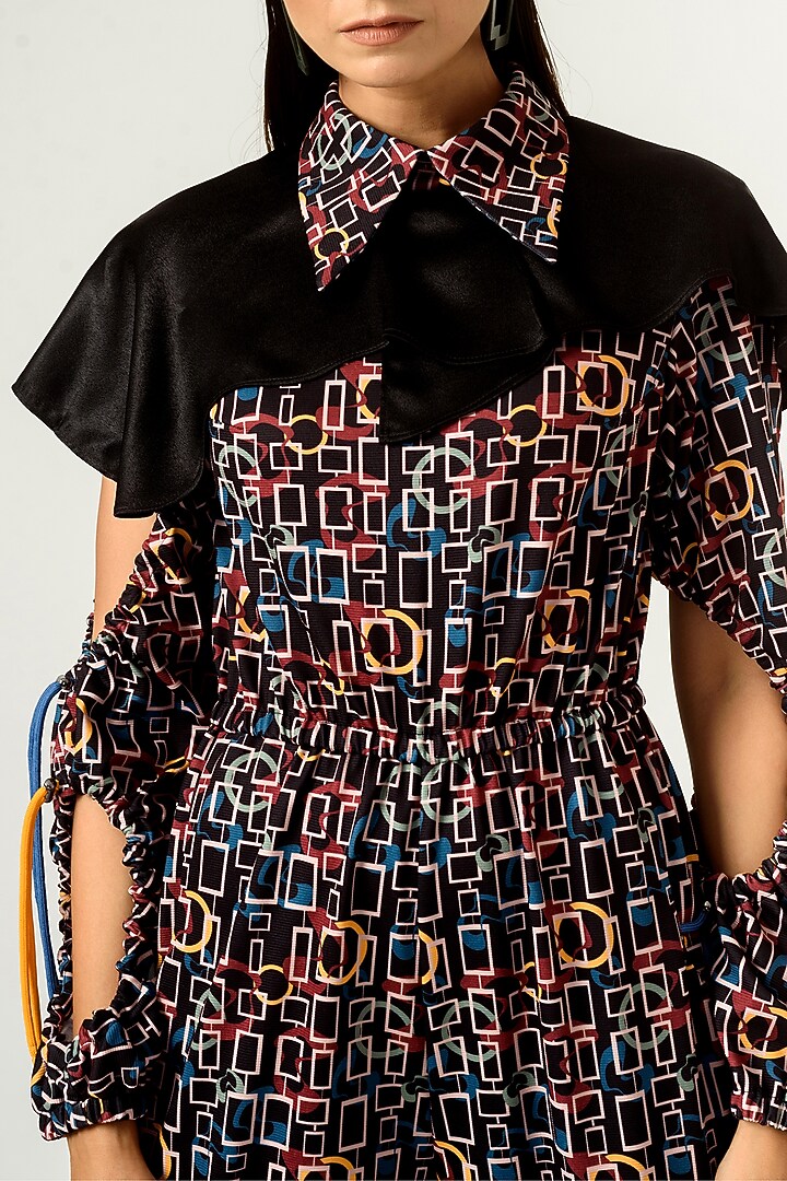 Black Printed Jumpsuit by SIDDHANT AGRAWAL at Pernia's Pop Up Shop