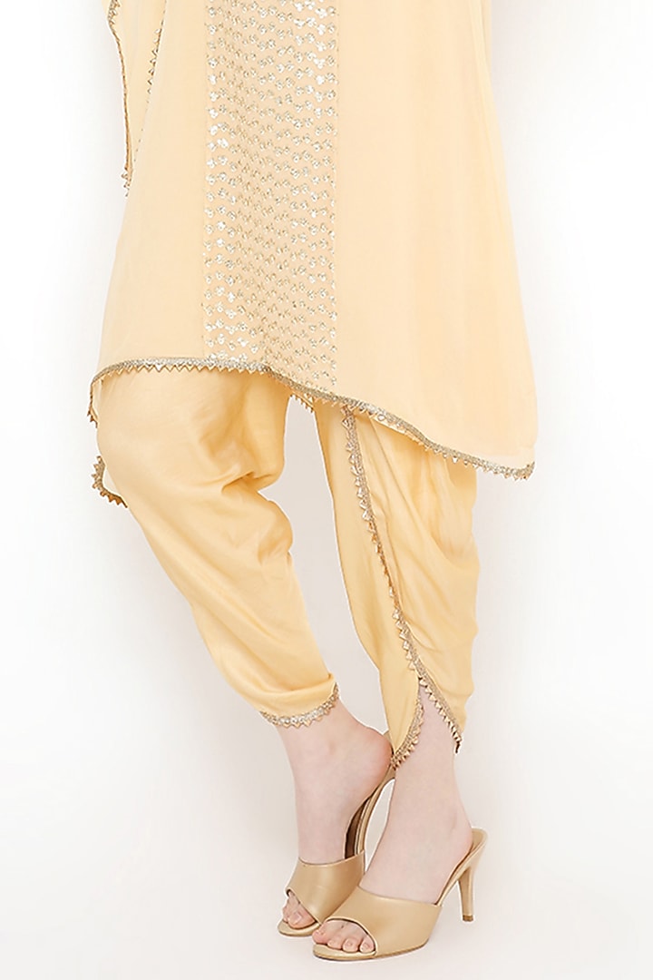Yellow Gota Embellished Kurta Set by Sierra The Label at Pernia's Pop Up Shop