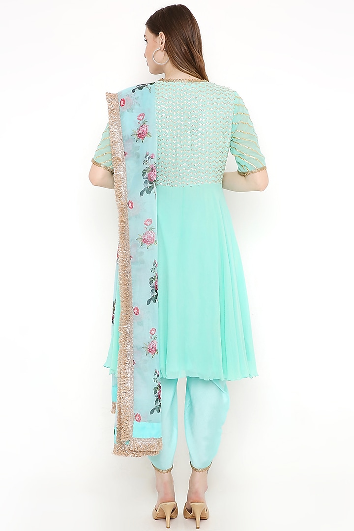 Blue Embellished Kurta Set by Sierra The Label at Pernia's Pop Up Shop