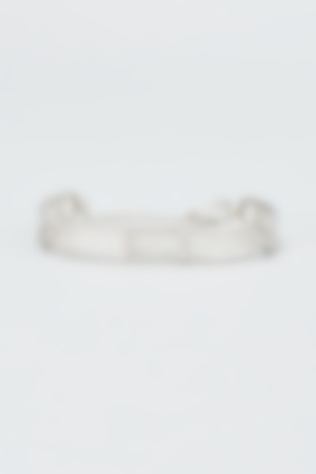 White Rhodium Finish Bracelet In Sterling Silver by Silberry