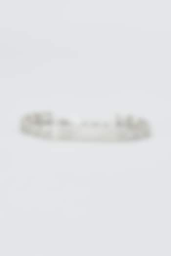 White Rhodium Finish Bracelet In Sterling Silver by Silberry