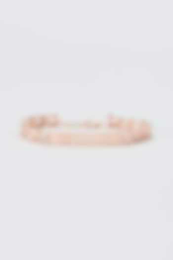 Rose Gold Finish Cubic Zirconia Bracelet In Sterling Silver by Silberry