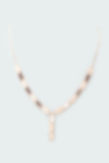 Rose Gold Finish Necklace In Sterling Silver by Silberry