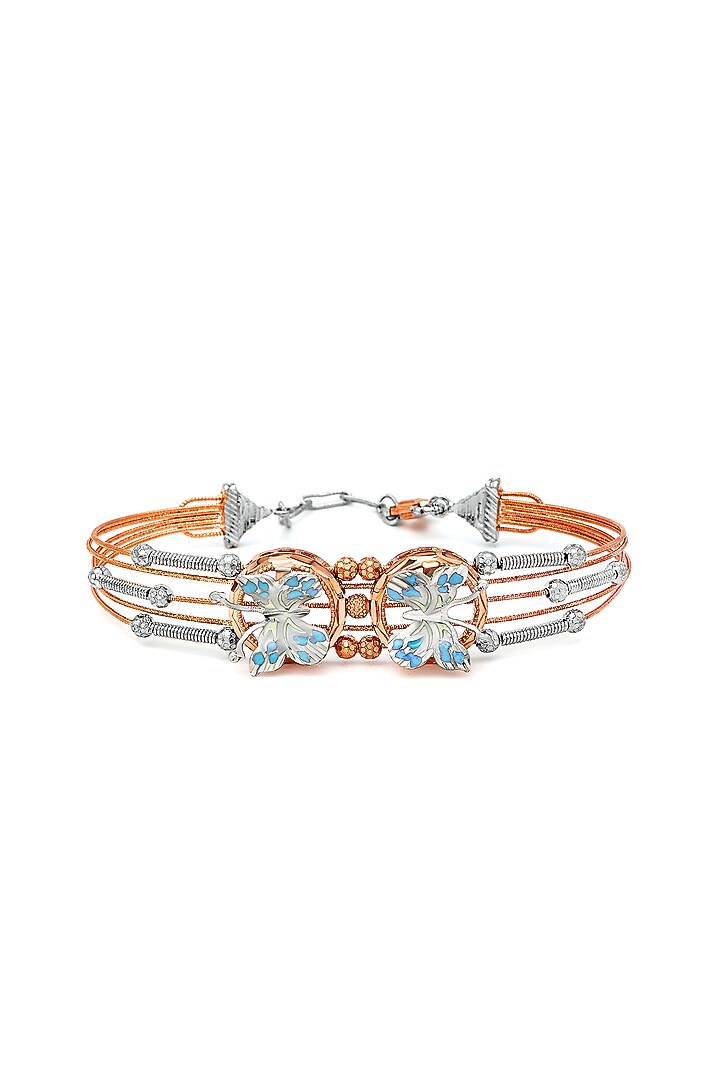Rose Gold Finish Butterfly Bracelet In Sterling Silver by Silberry at Pernia's Pop Up Shop