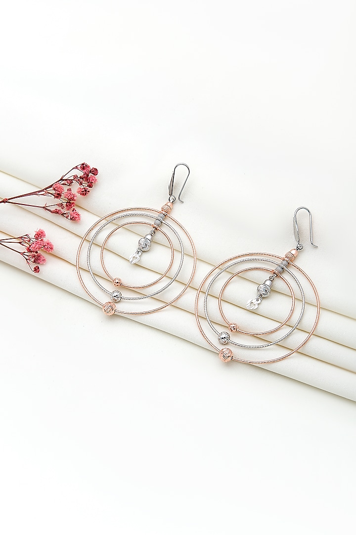 Rose Gold Finish Chandbali Earrings In Sterling Silver by Silberry at Pernia's Pop Up Shop