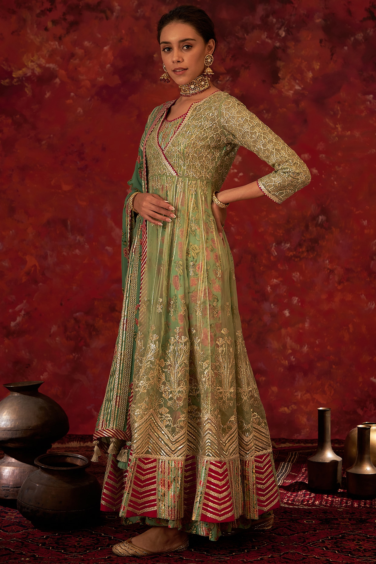 Cotton anarkali best sale suits by sabyasachi