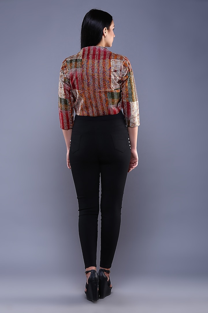 Multi-Colored Silk Kantha Printed Shrug by Simply Kitsch at Pernia's Pop Up Shop