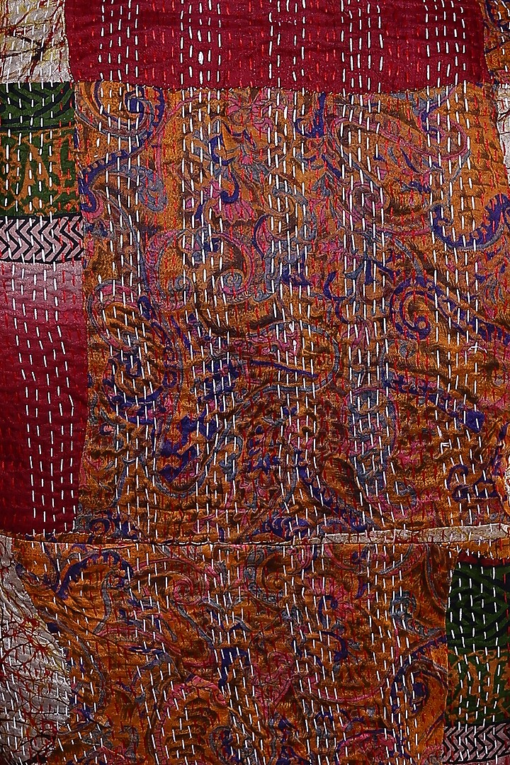 Multi-Colored Silk Kantha Printed Shrug by Simply Kitsch at Pernia's Pop Up Shop