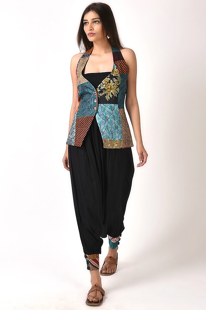 Multi-Colored Hand Embroidered Jacket Set by Simply Kitsch at Pernia's Pop Up Shop