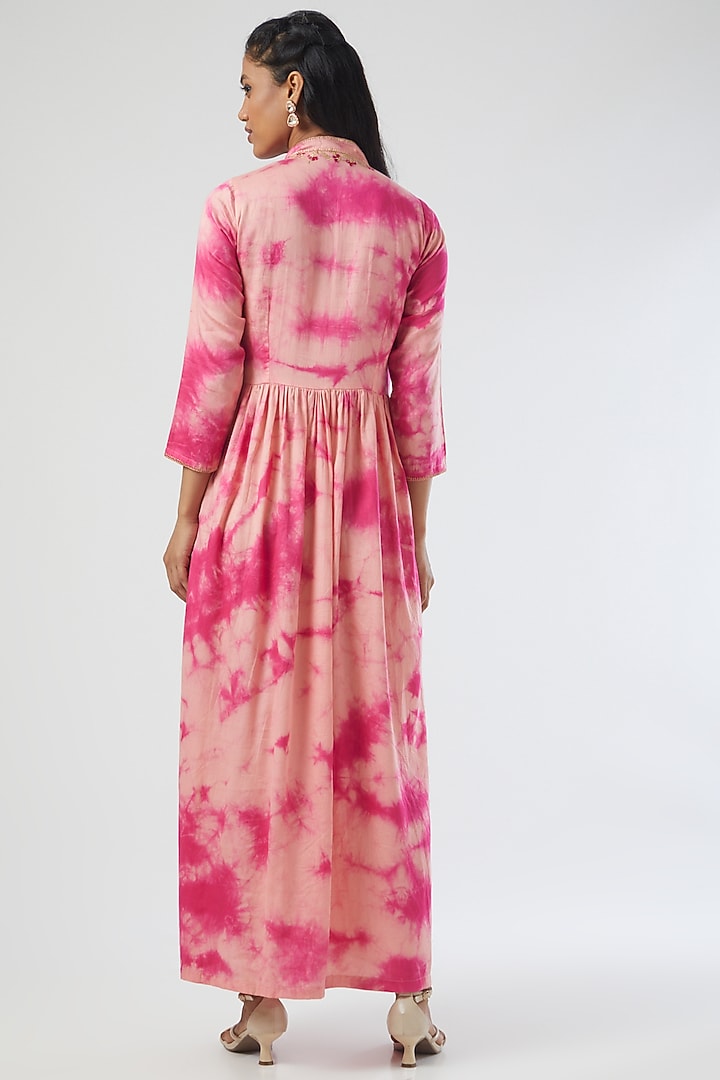 Blush Pink Hand Tie-Dyed Summer Dress by Simply Kitsch at Pernia's Pop Up Shop