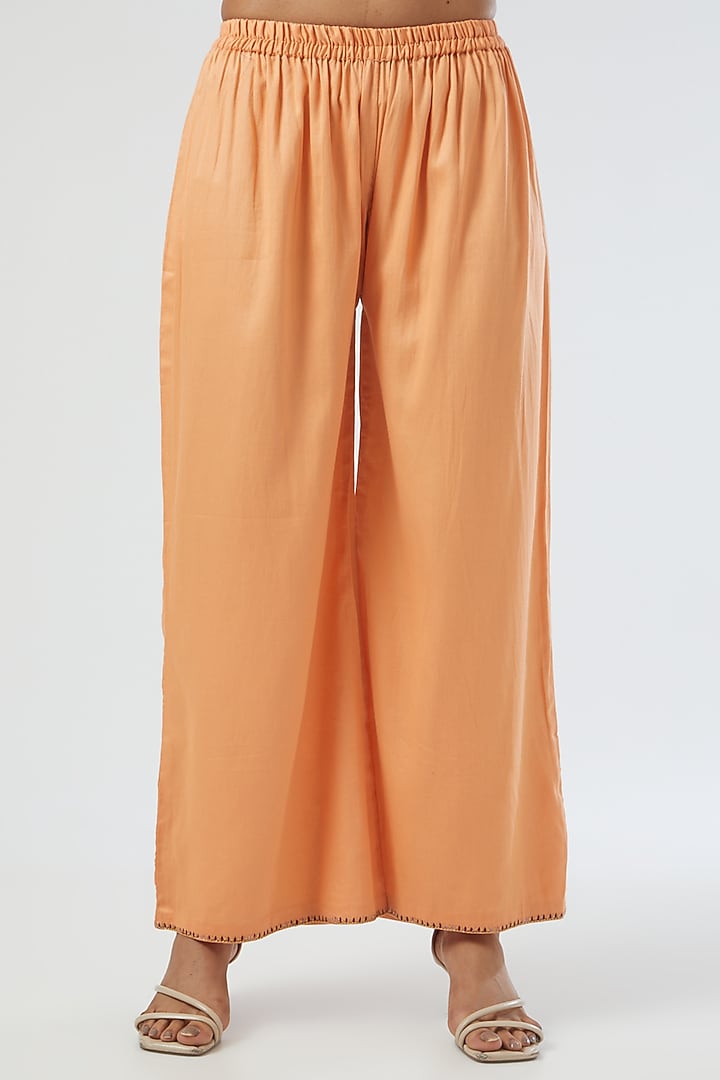 Orange Cotton Silk Tie-Dyed Kurta Set by Simply Kitsch at Pernia's Pop Up Shop