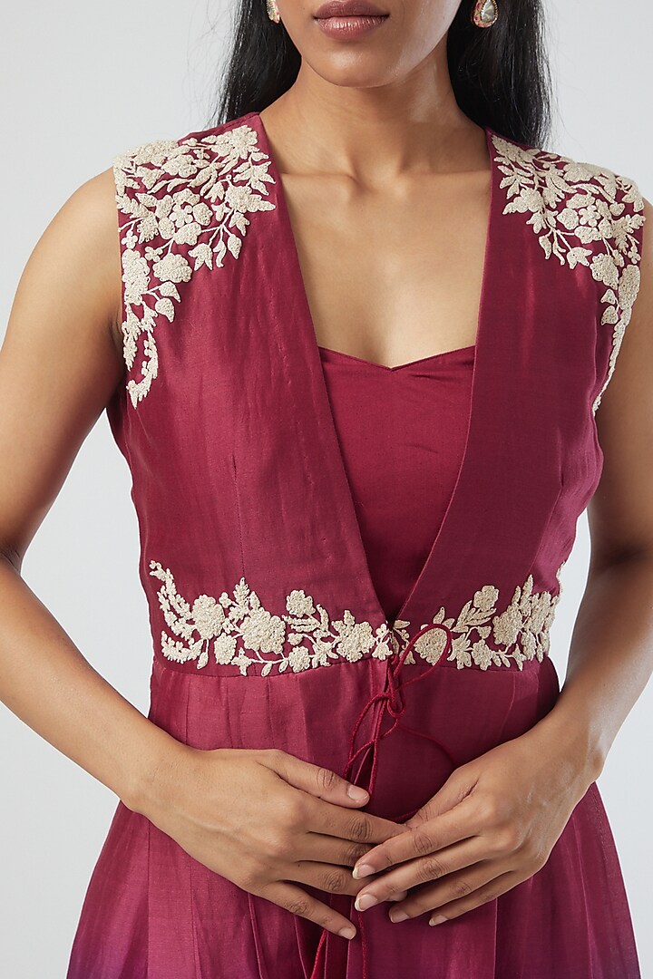 simply silk dresses and jackets Multi-Colored Chanderi Silk Jacket Set by Simply Kitsch at Pernia's Pop Up  Shop 2026