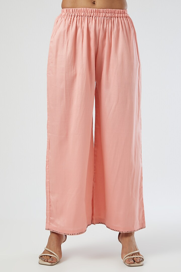 Blush Pink Hand Tie-Dyed Kurta Set by Simply Kitsch at Pernia's Pop Up Shop